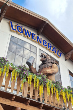 Oktoberfest Monaco di Baviera esterno Tenda Löwenbräu