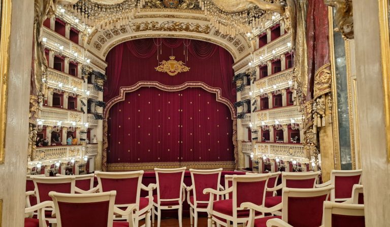 Visita al Teatro San Carlo vista dal palco reale