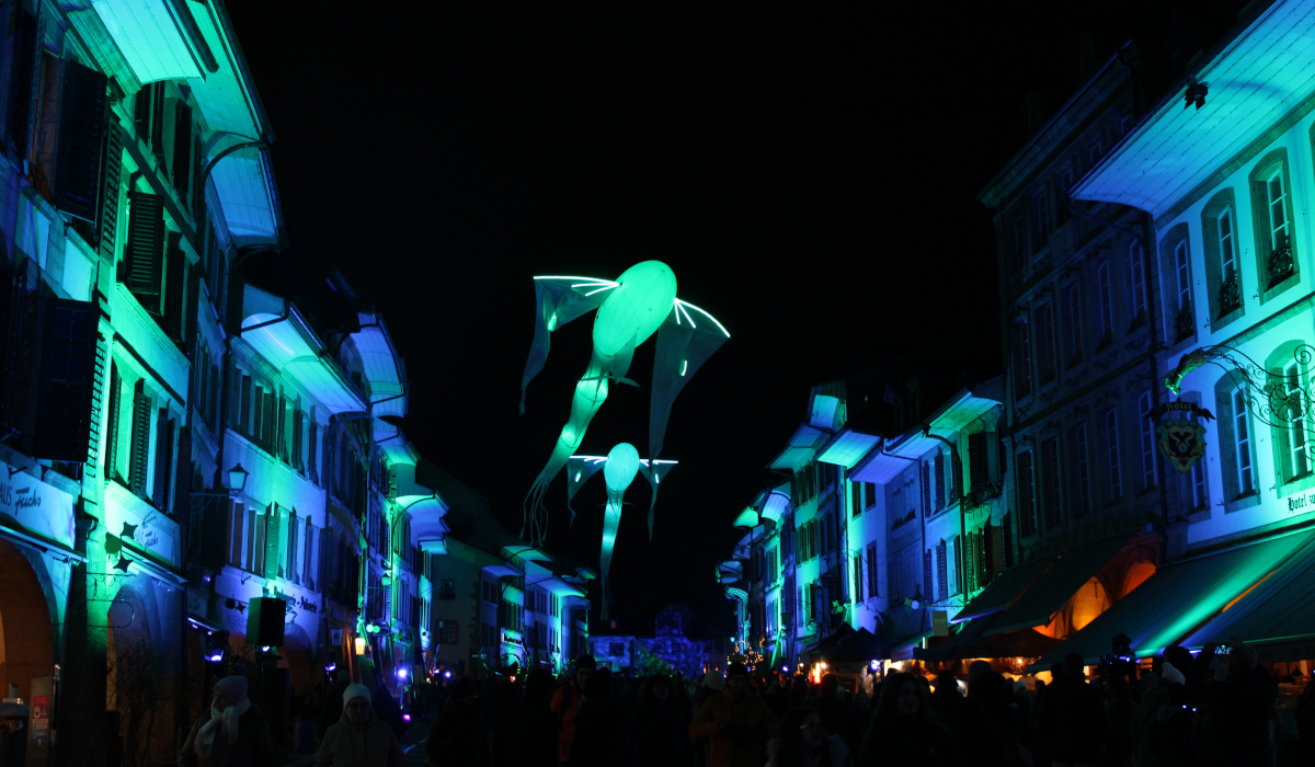 festival delle luci Svizzera Murten Licht Festival opera Port&eacute; par le Vent